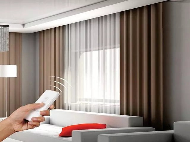 Электрокарнизы c управлением радиокнопкой (Арт 348)